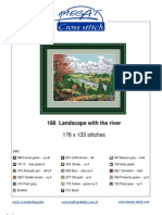 Landscape With The River Cross Stitch Pattern (Color Detail)