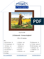 J.chelmonski - German Shephard Cross Stitch Pattern (Black and White)