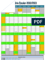 Calendário Escolar Limpo 12-13