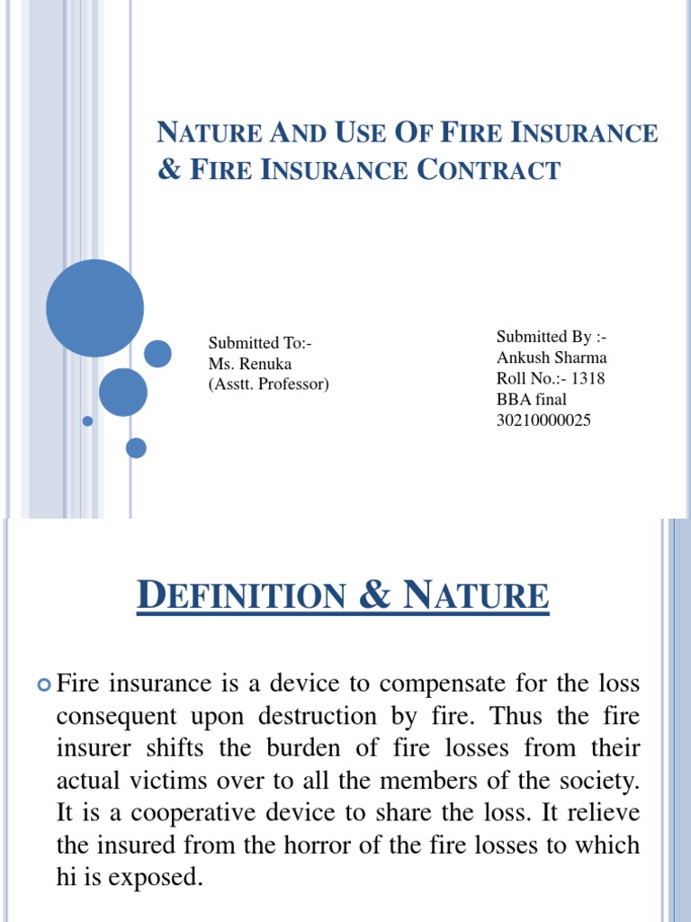 Fire Insurance PDF Indemnity Insurance