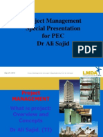 Project Management - PEC - DR Sajid