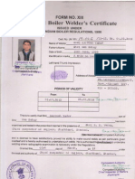 Qualified Boiler Welder's Certificate: Form NO. XLTL
