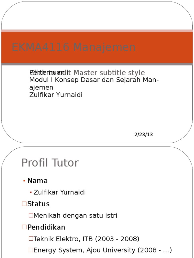 EKMA4116 Manajemen Pertemuan I