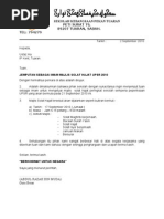 Surat Jemputan Ibu Bapa Program Ceramah Motivasi