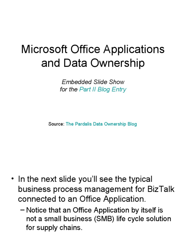 Microsoft Office Applications and Data Ownership - Part II | PDF ...