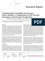 SAFC Biosciences Research Report - Commercially Available Serum-Free Insect Media: A Comparison of Sf9 Growth Dynamics and Protein Production