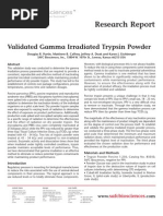 Download SAFC Biosciences Research Report - Validated Gamma Irradiated Trypsin Powder by SAFC-Global SN12695490 doc pdf
