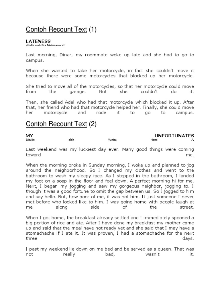 Contoh recount text holiday in beach  lifehacked1st.com