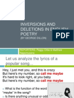 Inversions and Deletions in English Poetry v.2