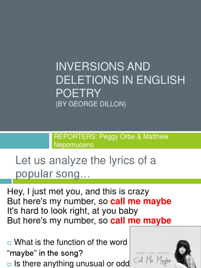 Poetry Syntax: Inversions & Deletions | PDF | Poetry | English Language