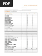 Income Analysis Worksheet