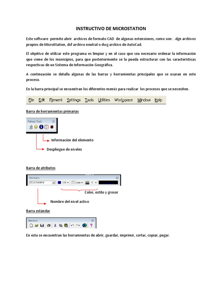 Instructivo para Uso de MicroStation | PDF