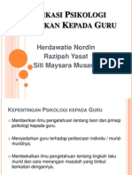 Implikasi Psikologi Pendidikan Kepada Guru