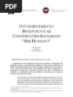 O CONHECIMENTO BIOLÓGICO E AS CONSTRUÇÕES SOCIAIS DO “SER HUMANO”