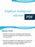 Employees Testing & Selection