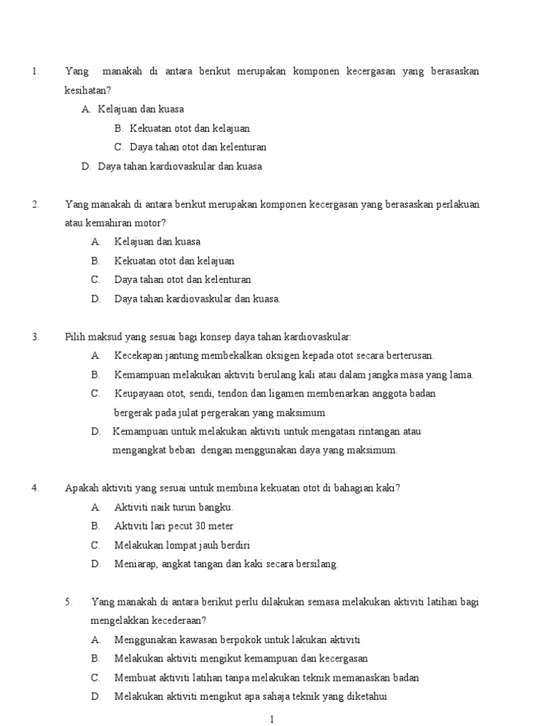Soalan Exam Akhir Tahun Pjpk Tingkatan 2 Pdf