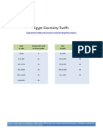 EGYPT Electricity Tariffs