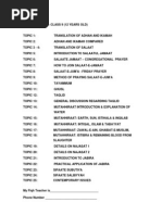 009B. FIQH SYLLABUS – CLASS 9 