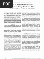 Tests of Backscatter Coefficient Measurement Using Broadband Pulses