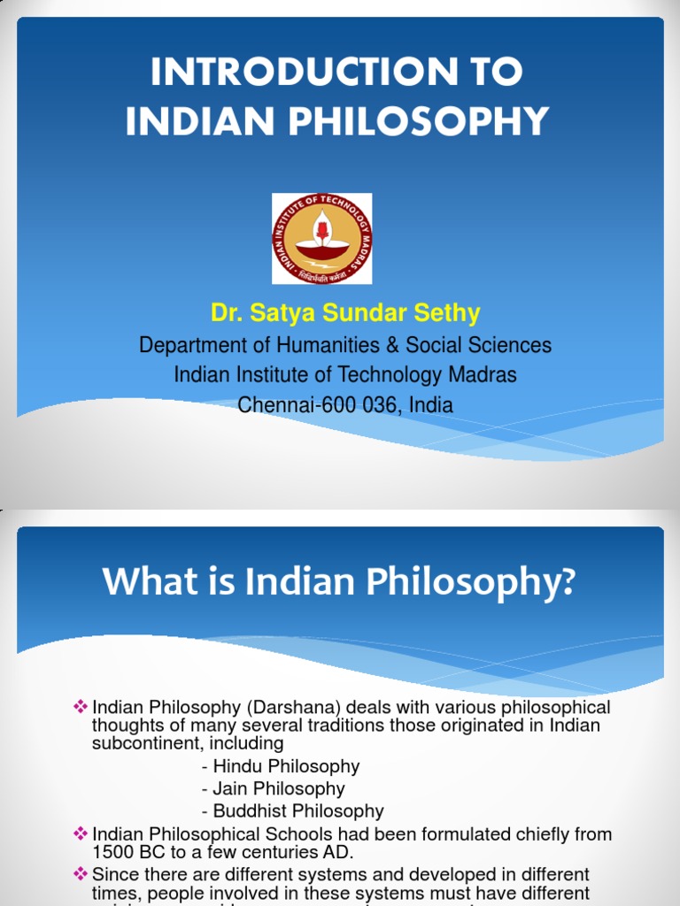 Lecture-1 An Introduction To Indian Philosophy | PDF | Indian ...
