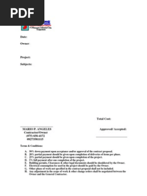 Blank Contract