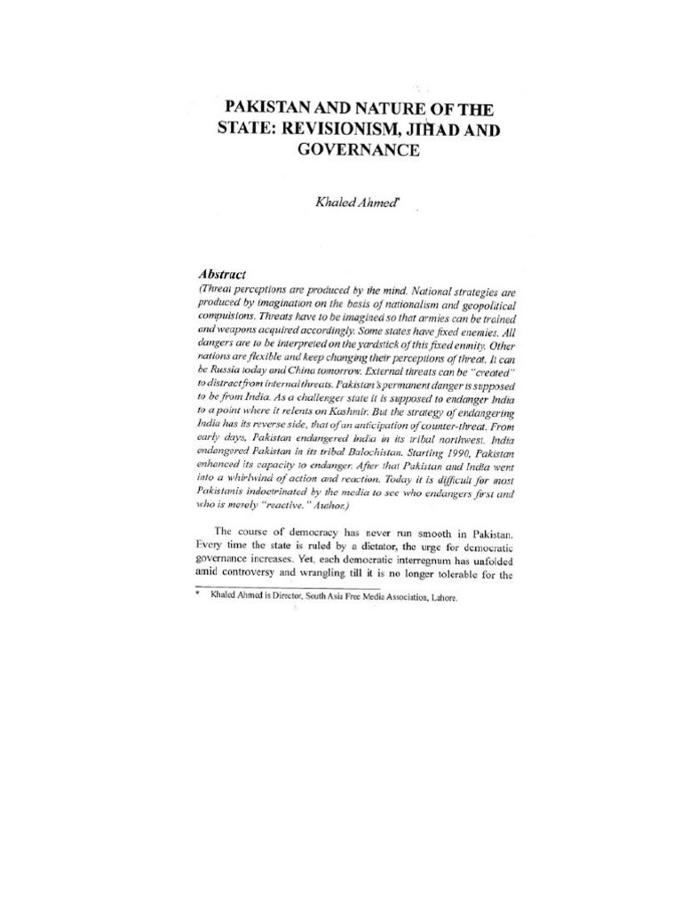 Understanding the Pakistani State | All India Muslim 