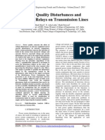 Power Quality Disturbances and Protective Relays On Transmission Lines
