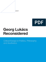 Georg Lukacs Reconsidered Critical Essays in Politics Philosophy and Aesthetics