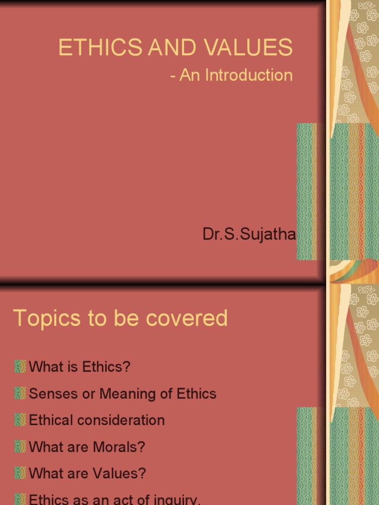 Understanding Ethics and Values Basics | PDF | Science & Mathematics