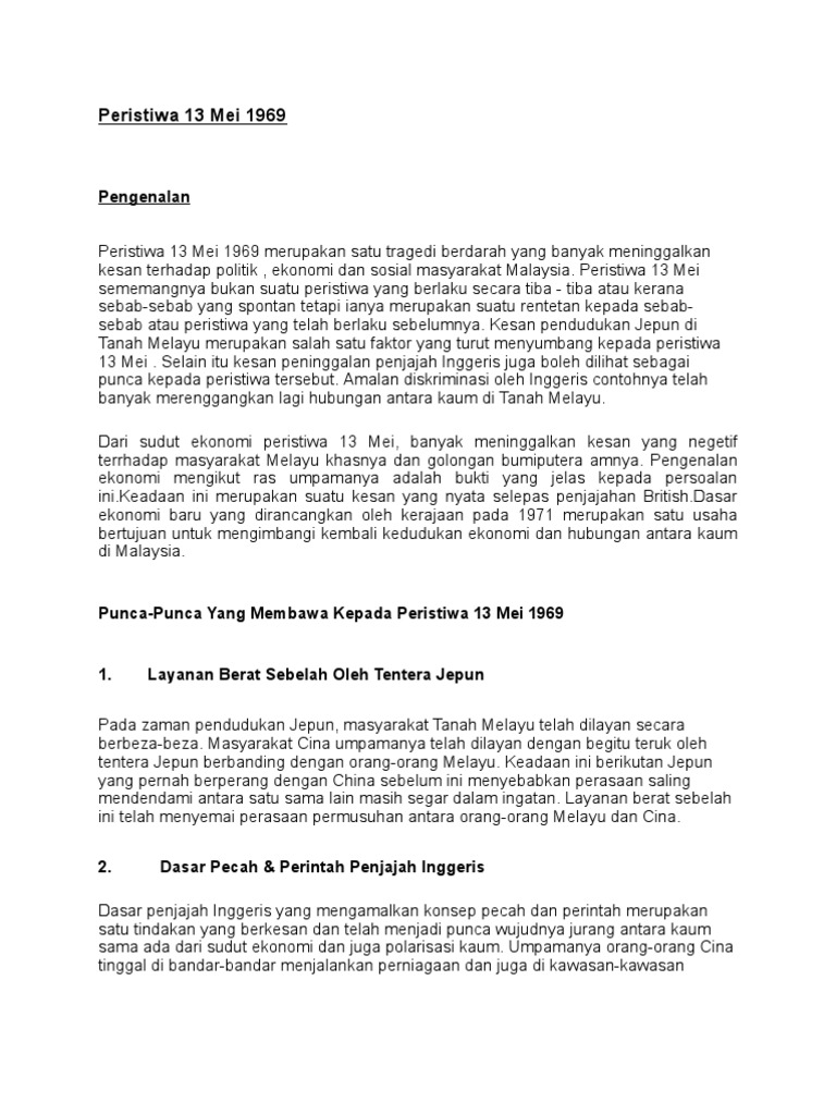Peristiwa 13 Mei 1969 Pdf