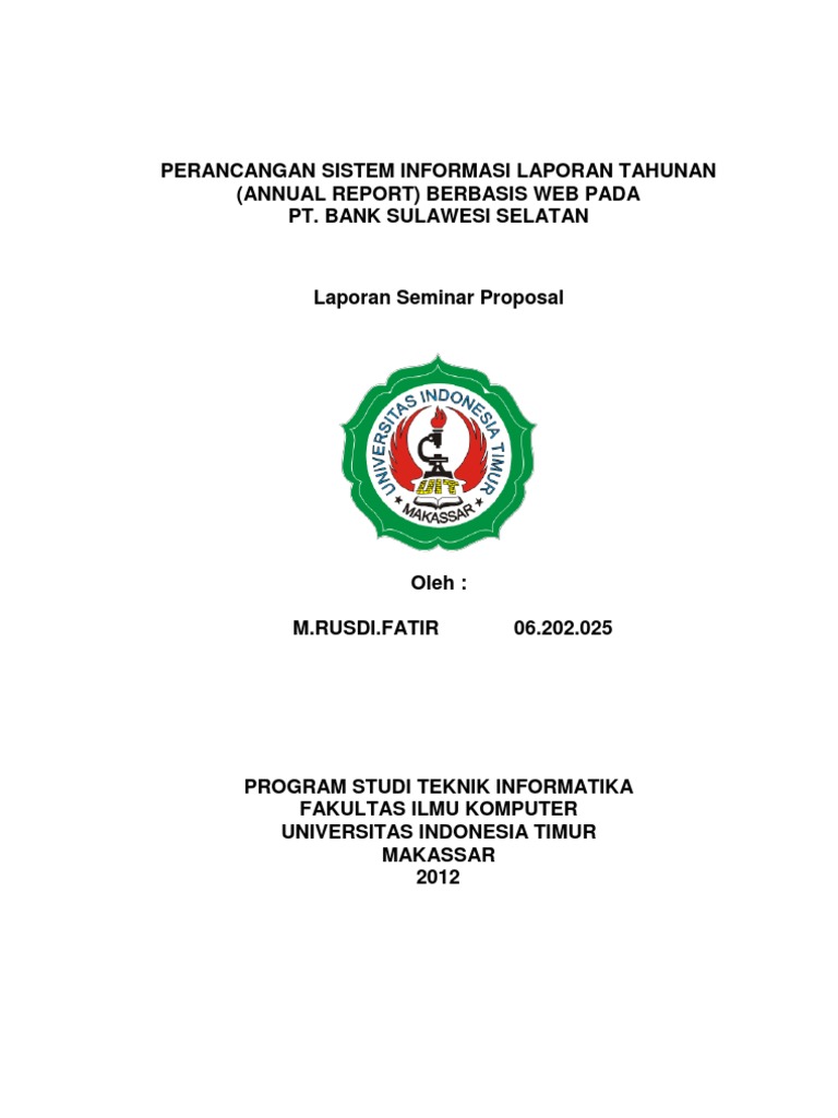 Contoh Laporan Kkl Teknik Informatika Seputar Laporan