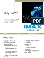 Buy Imax: Adam M. Wiklund, CFA August 27, 2012