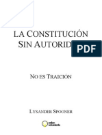 La Constitución Sin Autoridad - Lysander Spooner