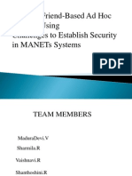 Faces: Friend-Based Ad Hoc Routing Using Challenges To Establish Security in Manets Systems