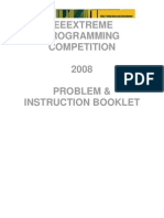 IEEEXTREME 2008 PROBLEM BOOKLET