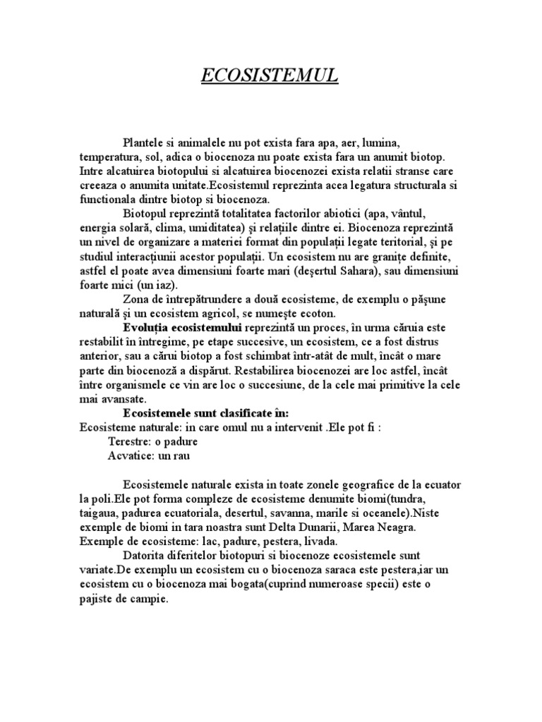 Ecosisteme Antropizate Pdf