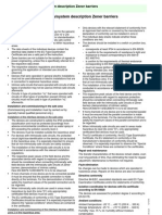 Operating Instructions/system Description Zener Barriers