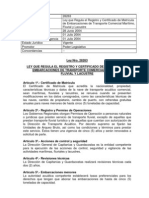 04 Ley 28263 Registro y Certificado de Matricula de Embarcaciones de Transporte Comercial Maritimo Fluvial y Lacustre