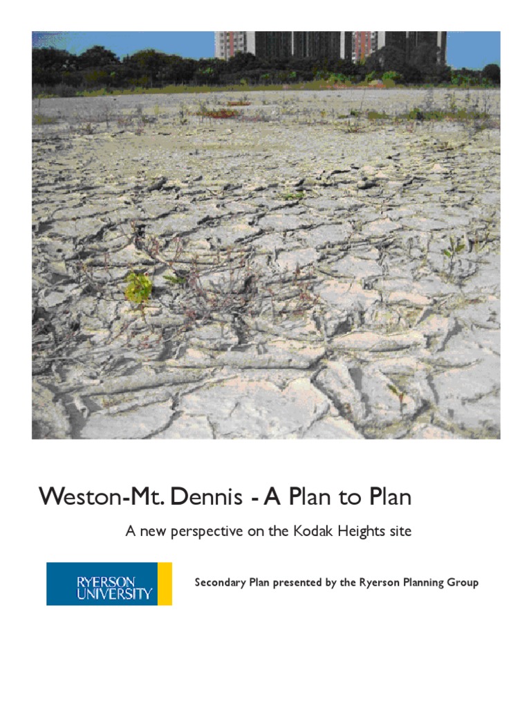 Secondary Plan For WestonMt. Dennis PDF Toronto Zoning