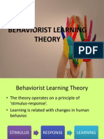 Behaviorist Learning Theory
