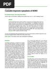 Cannabis Improves Adhd