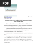 1/21/13: "Heimlich Outlines History of Red Cross' Dangerous Backslaps To Treat Choking Victims" (Heimlich Institute Press Release)