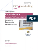 Transit Marketing Focus Groups Parking Fee Study