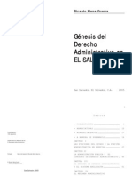 Gnesis Del Derecho Administrativo en El Salvador Ricardo Mena Guerra 1