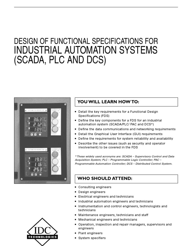 Industrial Automation Systems (Scada, PLC and DCS) : Design of ...