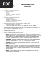 Engineering Career Center Resume Guide: Design