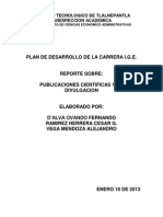 Reporte Sobre Publicaciones Cientificas (Indice y Caratula) 17-01-13