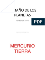 TAMAÑO DE LOS PLANETAS