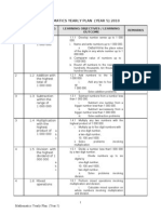 Mathematics Yearly Plan (Year 5) 2010: WE EK Topic / Learning Areas Learning Objectives / Learning Outcome Remarks