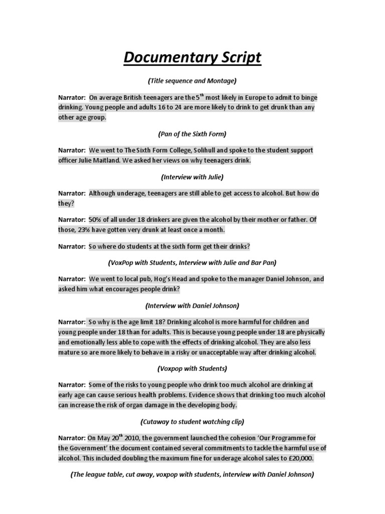 Documentary Script Software | How to Write a Documentary Script – ELACI